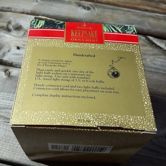 1991 Hallmark Keepsake Magic Light Ornament Holiday Glow - Picture 3 of 7